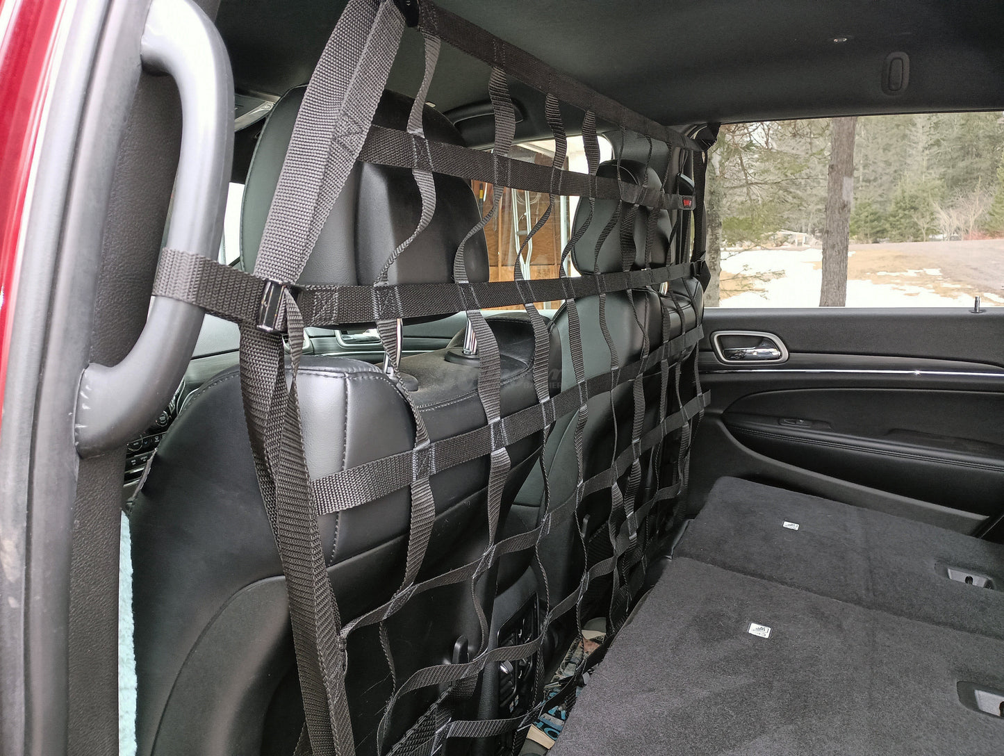 2012 - 2015 Jeep Grand Cherokee Behind Front Seats Barrier Divider Net-Raingler