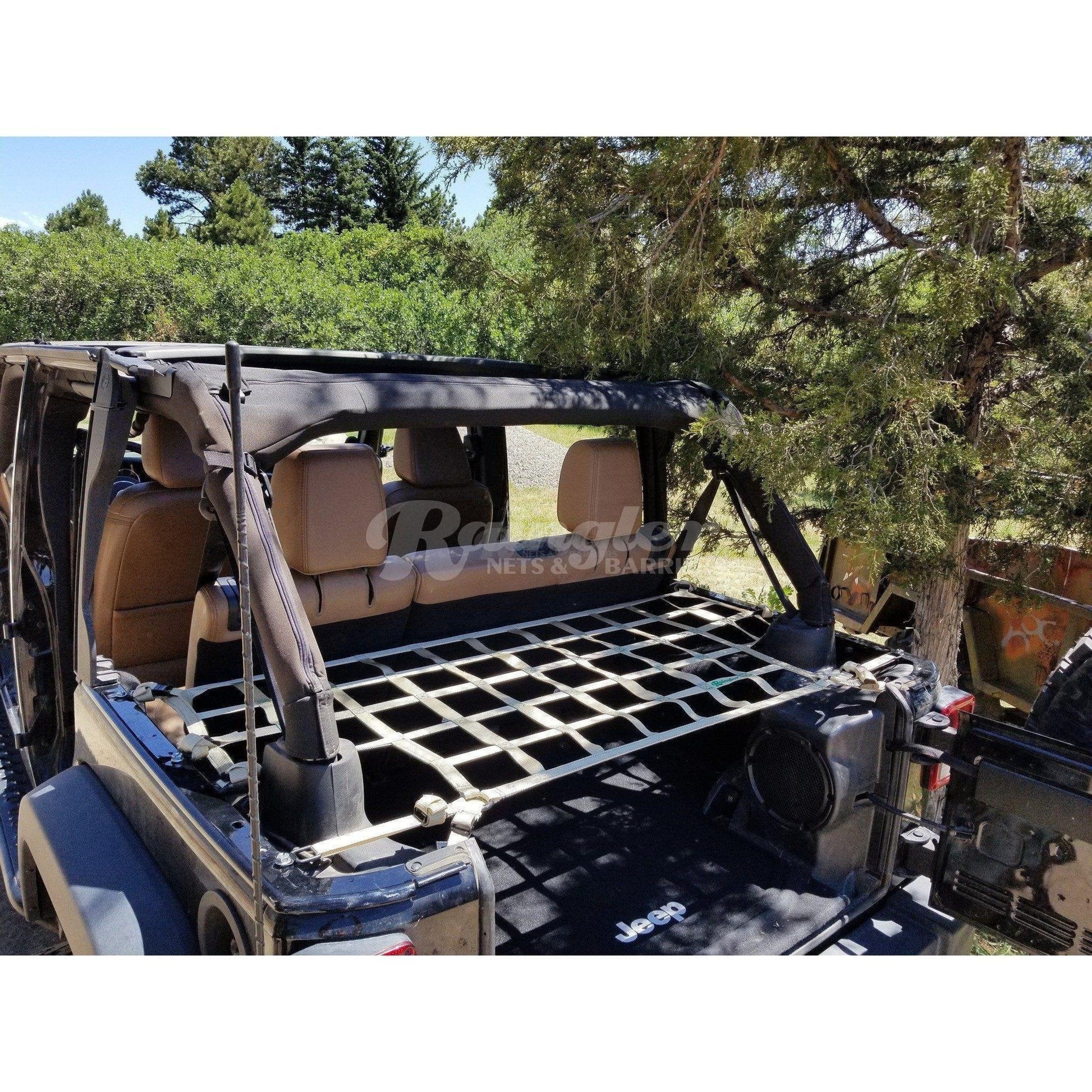 BLEM 2007 - 2018 Jeep Wrangler Unlimited JKU 4 Door Cargo Area Containment and Shelf Net