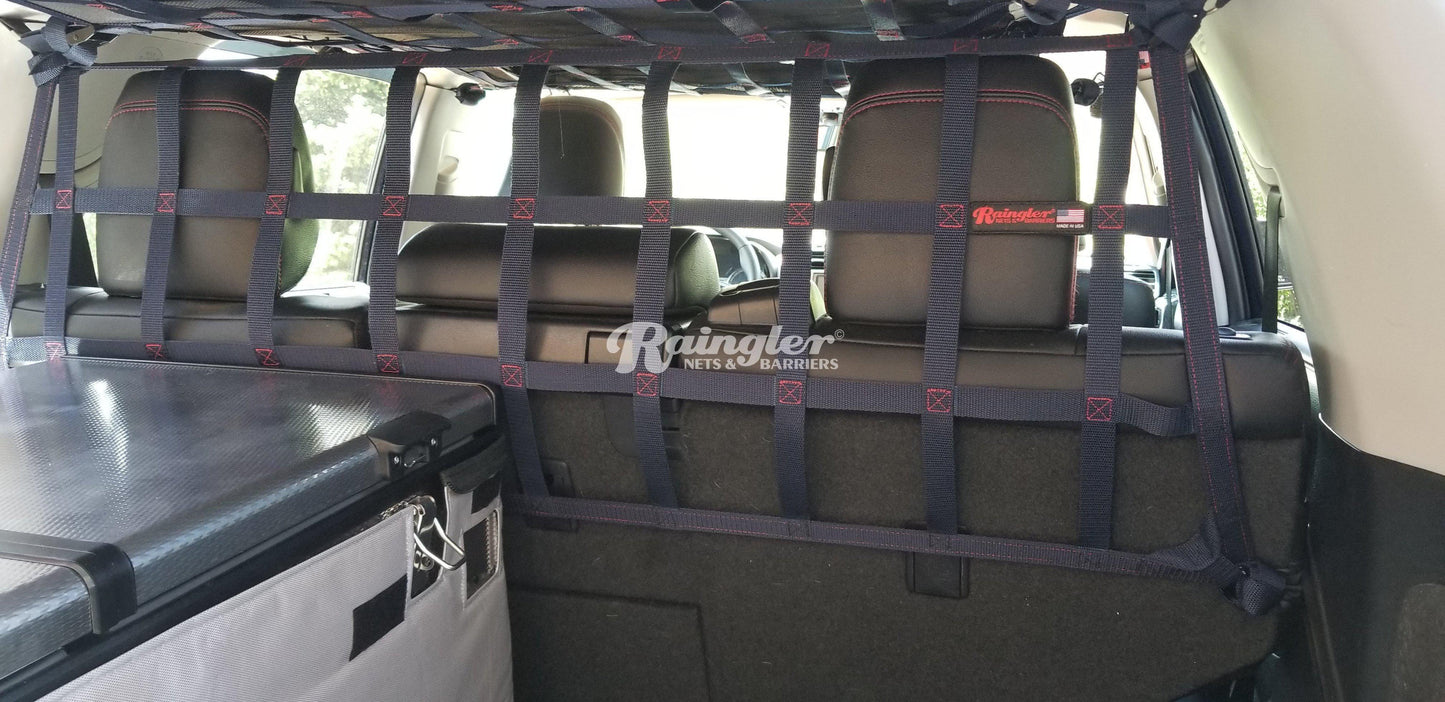 2007 - Newer Toyota FJ Cruiser Behind 2nd Row Seats Rear Half Upper Barrier Divider Net-Raingler