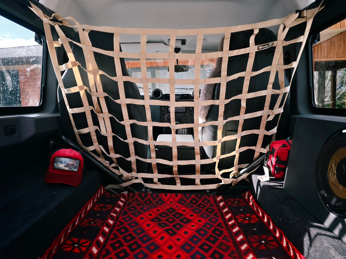 1983 - 2016 Land Rover Defender 90 / 110 Series Series Behind Front Seats Barrier Divider Net-Raingler