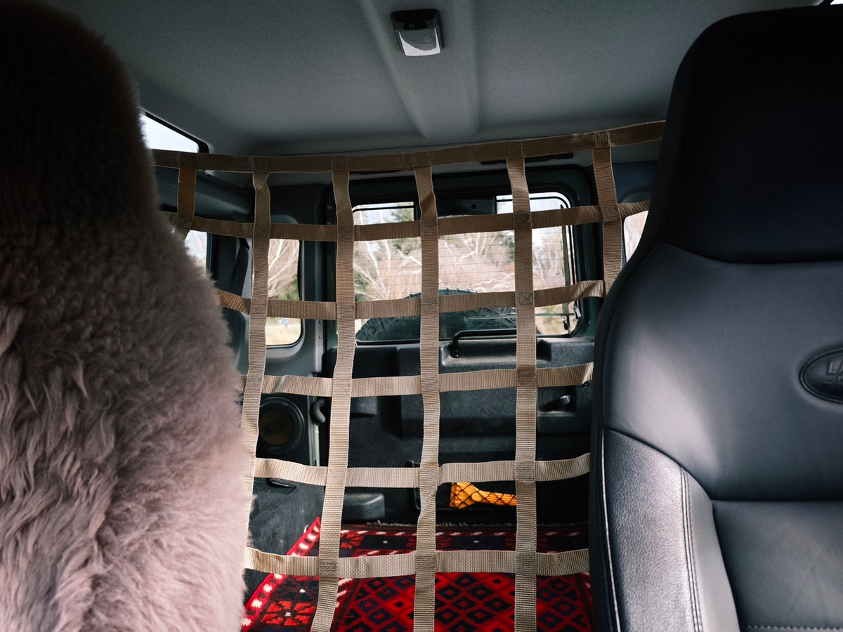 1983 - 2016 Land Rover Defender 90 / 110 Series Series Behind Front Seats Barrier Divider Net-Raingler