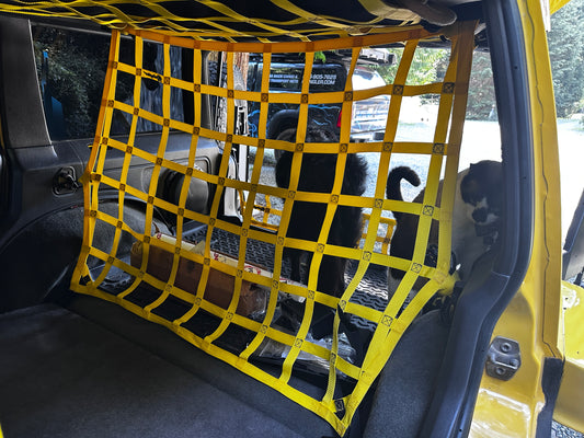 1984 - 2001 Jeep Cherokee (XJ) Behind 2nd Row Seats Rear Barrier Divider Net-Raingler