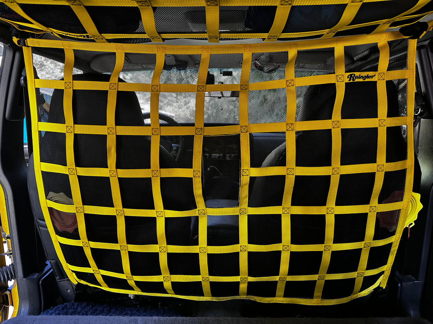 1984 - 2001 Jeep Cherokee (XJ) Behind Front Seats Barrier Divider Net-Raingler