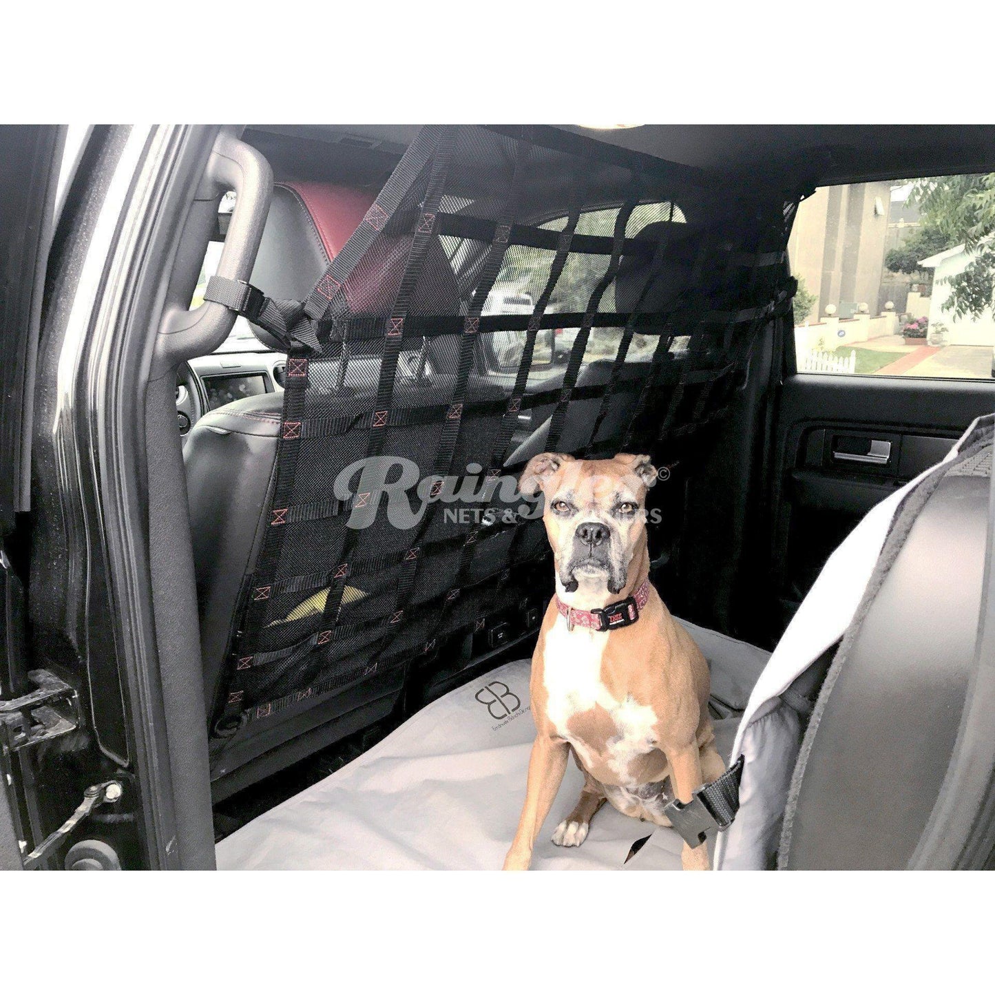 1997 - 2014 Ford F150 / Raptor Super Duty Crew Cab Behind Front Seat Barrier Divider Net-Raingler