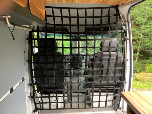 2006 - Newer Sprinter Standard Roof Model Behind Front Seats Barrier Divider Net-Raingler