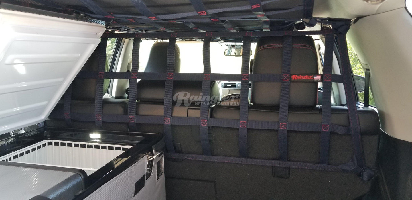 2010 - 2024 Toyota 4Runner 5th Gen (N280) Behind 2nd Row Rear Seat Special Application Barrier Net - 4-Point-Raingler