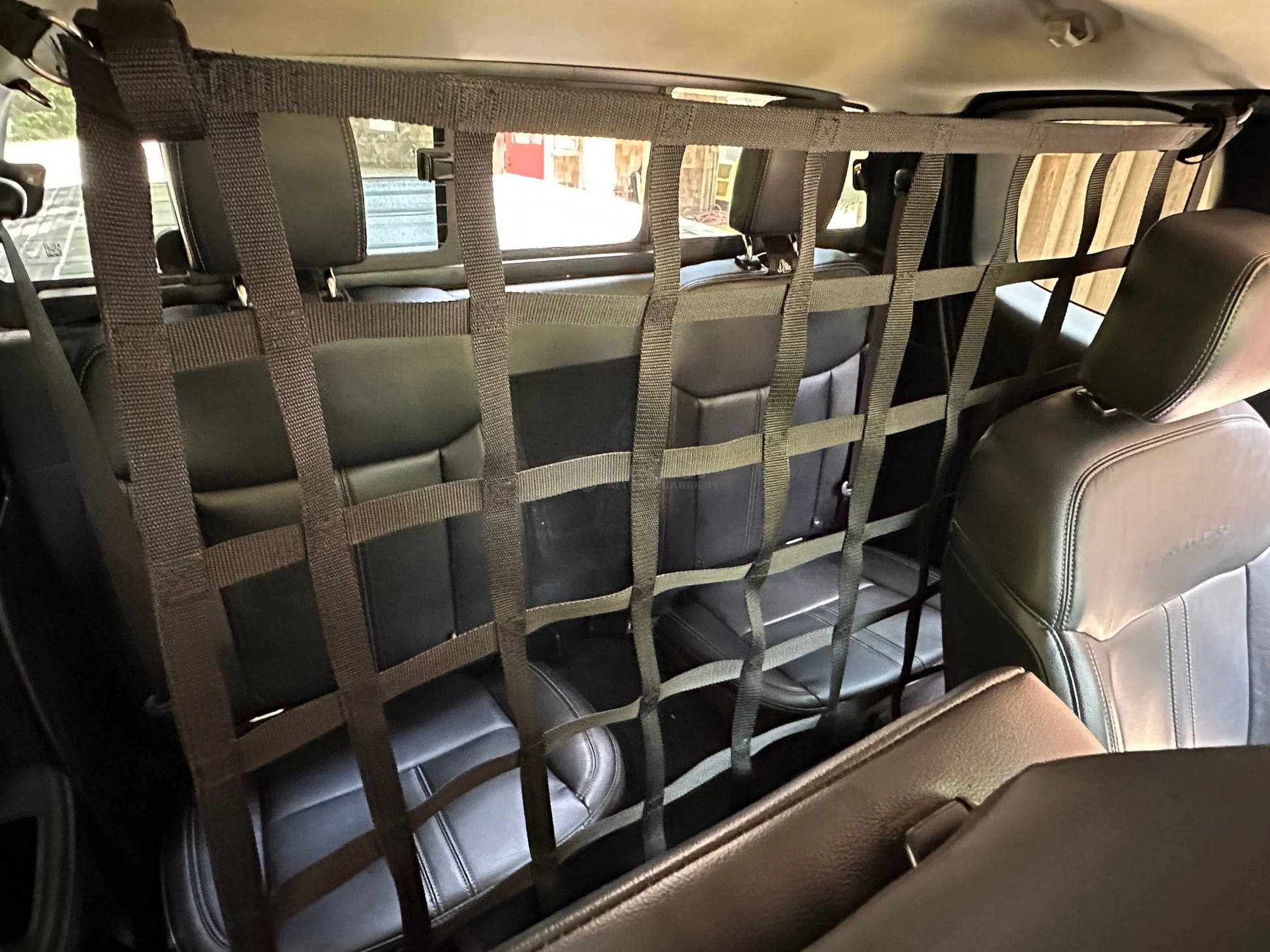 2015 - Newer Ford F150 / Raptor Extended Cab Behind Front Seat Barrier Divider Net-Raingler