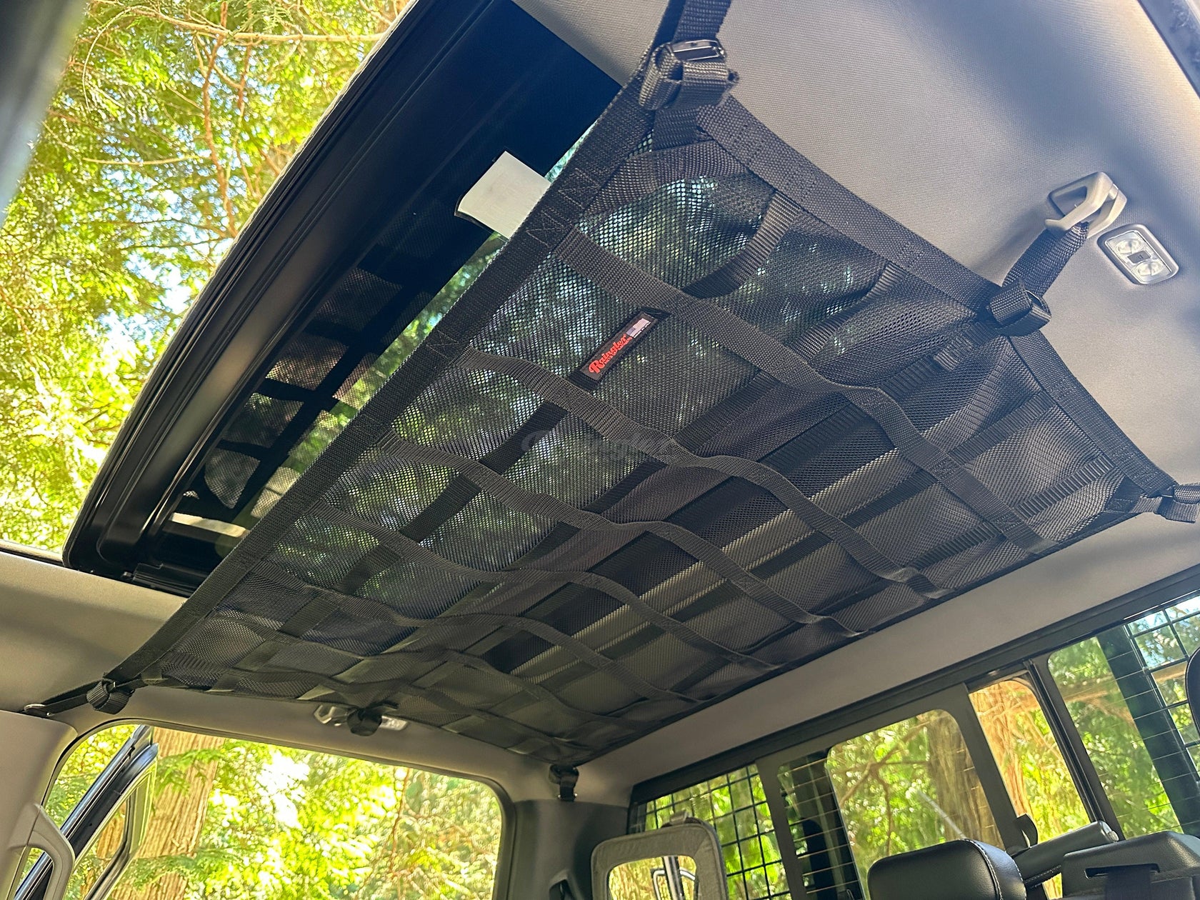 2017 - newer Ford F250 F350 Raptor F150 Crew cab ceiling net – Raingler