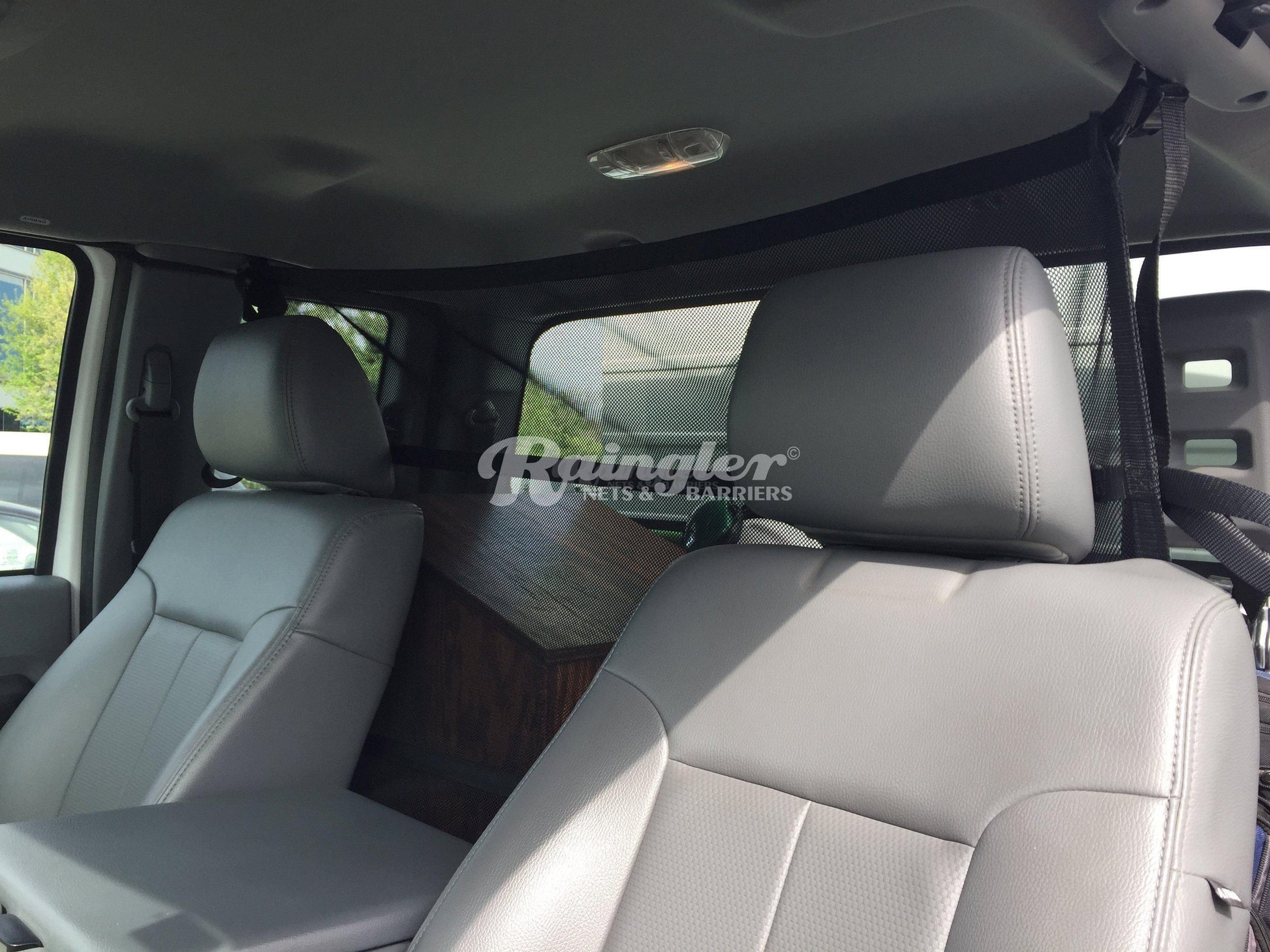 2017 - Newer Ford F250 F350 SuperDuty SuperCab Extended Cab Behind Front Seat Barrier Divider Net-Raingler