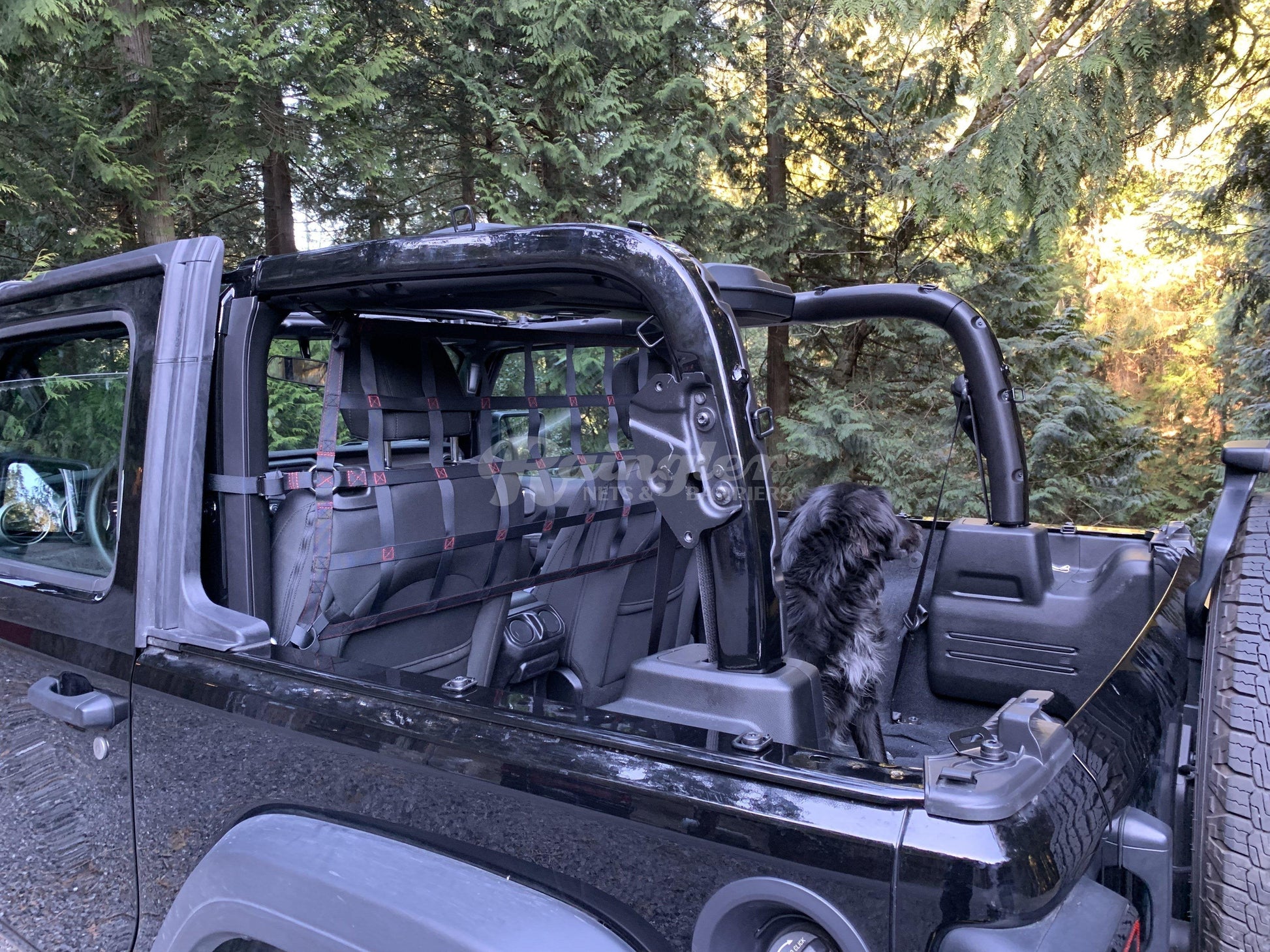 2018 - Newer Jeep Wrangler JL / JLU 2 or 4 Door Behind Front Seats Upper Barrier Divider Net-Raingler