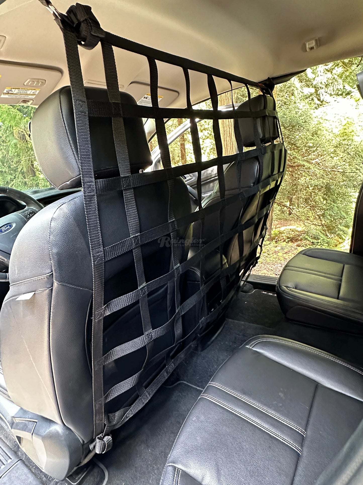 2019 - Newer Ford Ranger Crew Cab Behind Front Seats Barrier Divider Net-Raingler