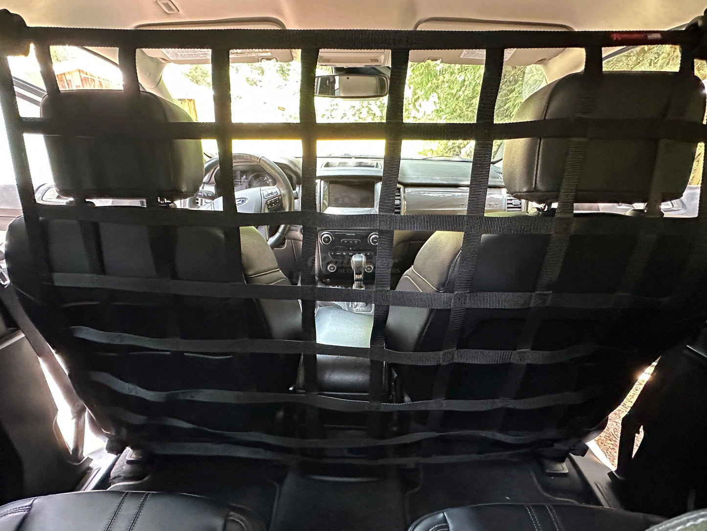 2019 - Newer Ford Ranger Crew Cab Behind Front Seats Barrier Divider Net-Raingler