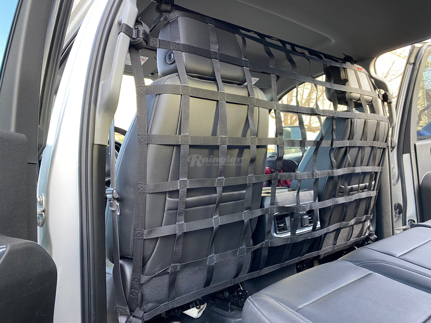 2021 - Newer Chevrolet Suburban Behind Front Seats Barrier Divider Net-Raingler