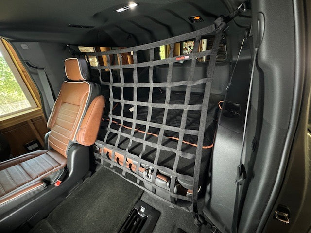 2021 - Newer Chevrolet Tahoe Behind 2nd Row Seats Rear Barrier Divider Net-Raingler
