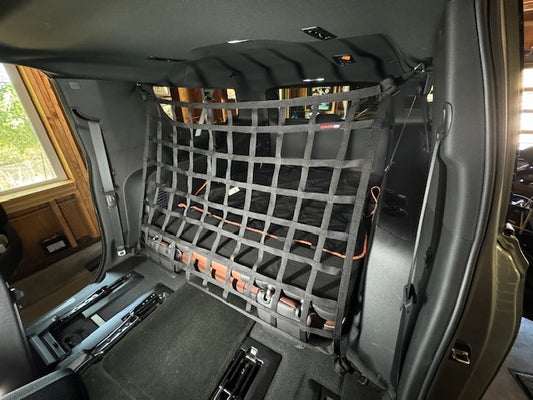 2021 - Newer GMC Yukon / Yukon XL Behind 2nd Row Seats Rear Barrier Divider Net-Raingler