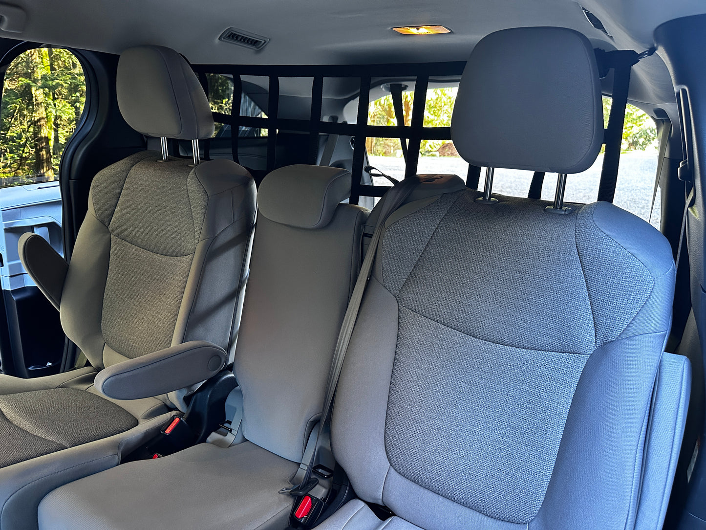 2021 - Newer Toyota Sienna Behind 2nd Row Seats Rear Barrier Divider Net-Raingler