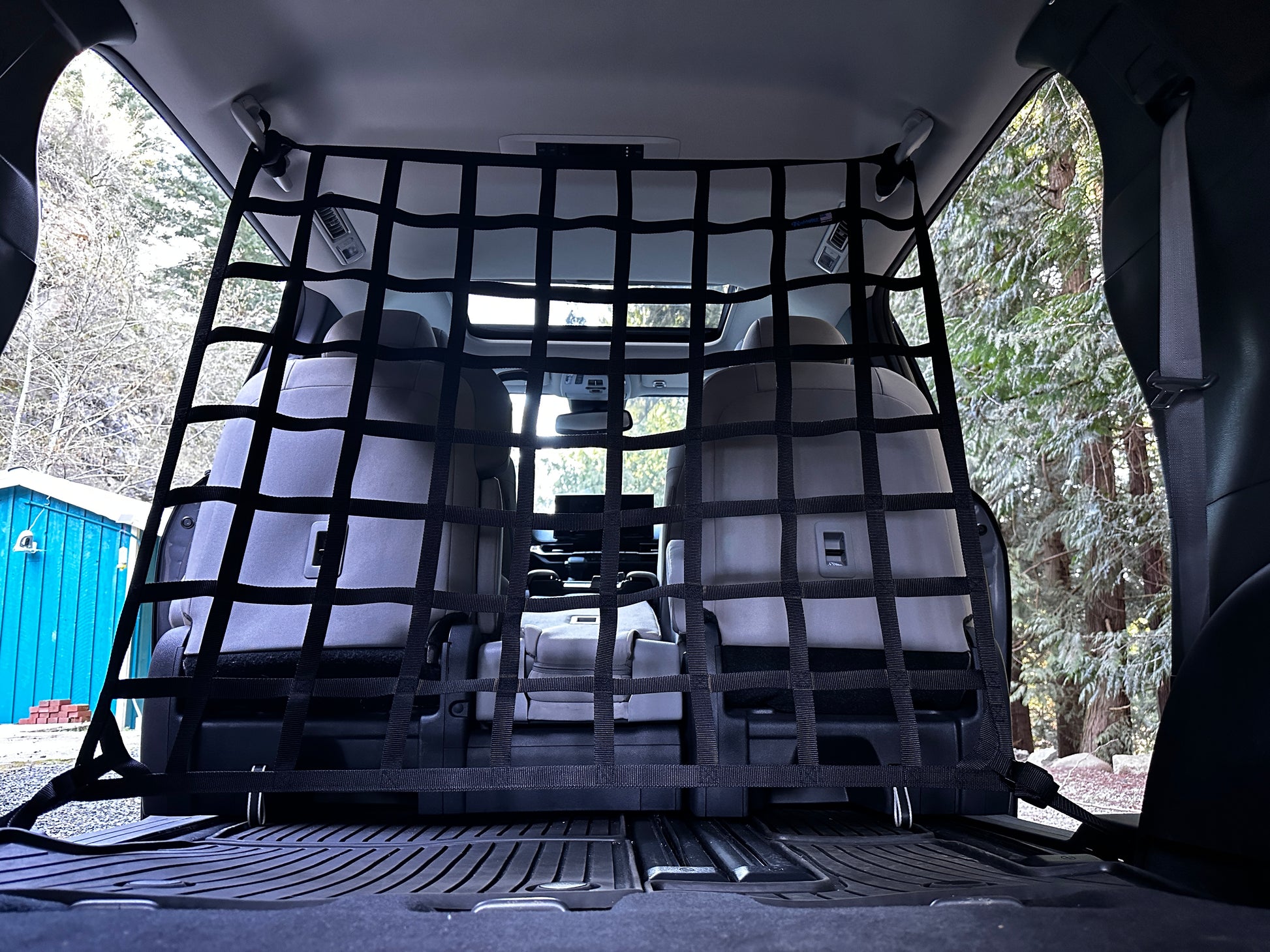 2021 - Newer Toyota Sienna Behind 2nd Row Seats Rear Barrier Divider Net-Raingler