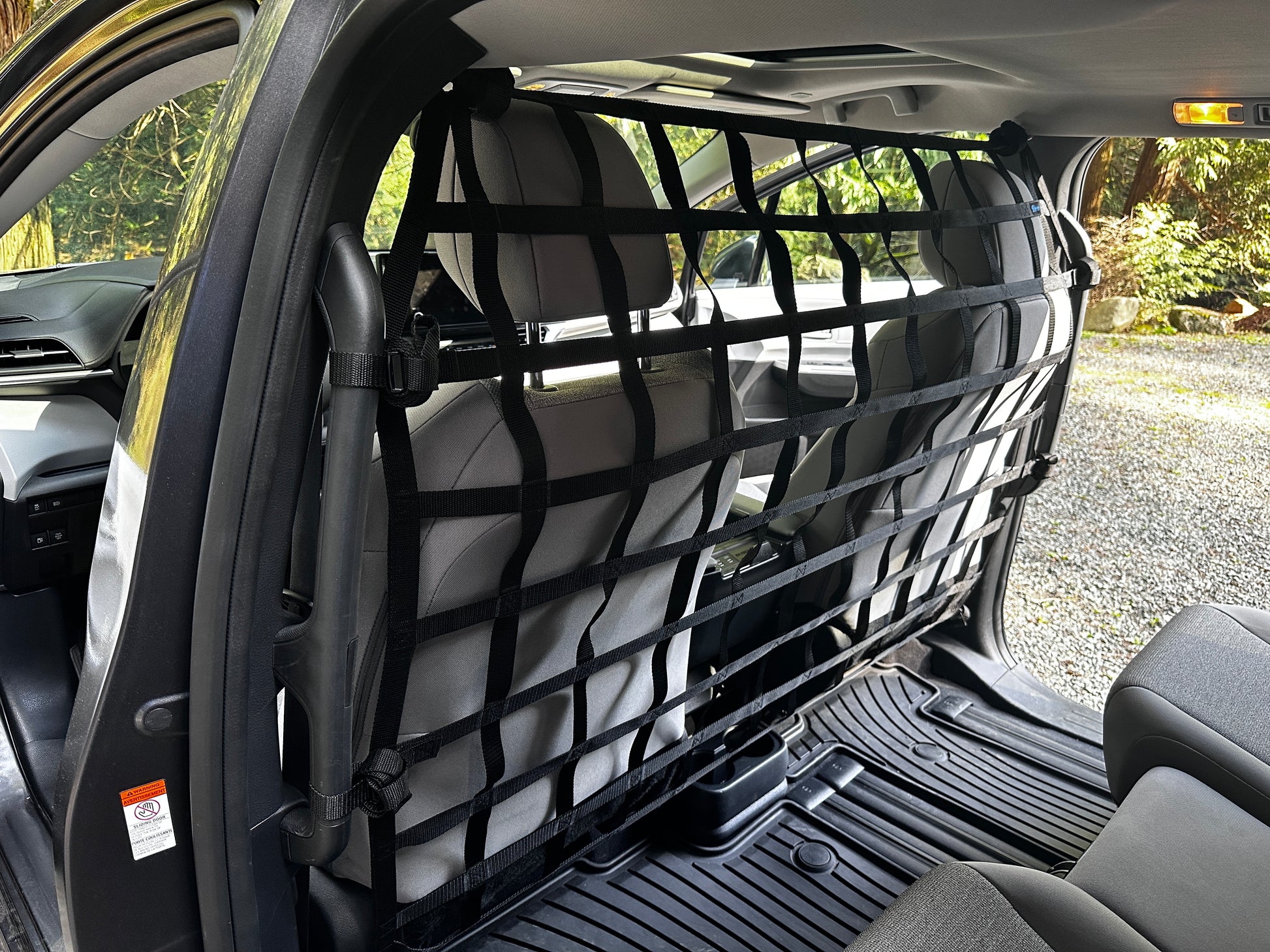 2021 - Newer Toyota Sienna Behind Front Seats Barrier Divider Net-Raingler