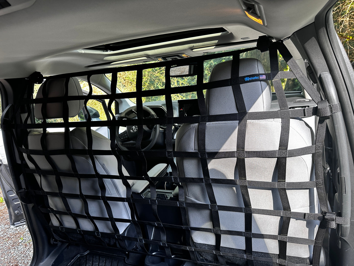 2021 - Newer Toyota Sienna Behind Front Seats Barrier Divider Net-Raingler