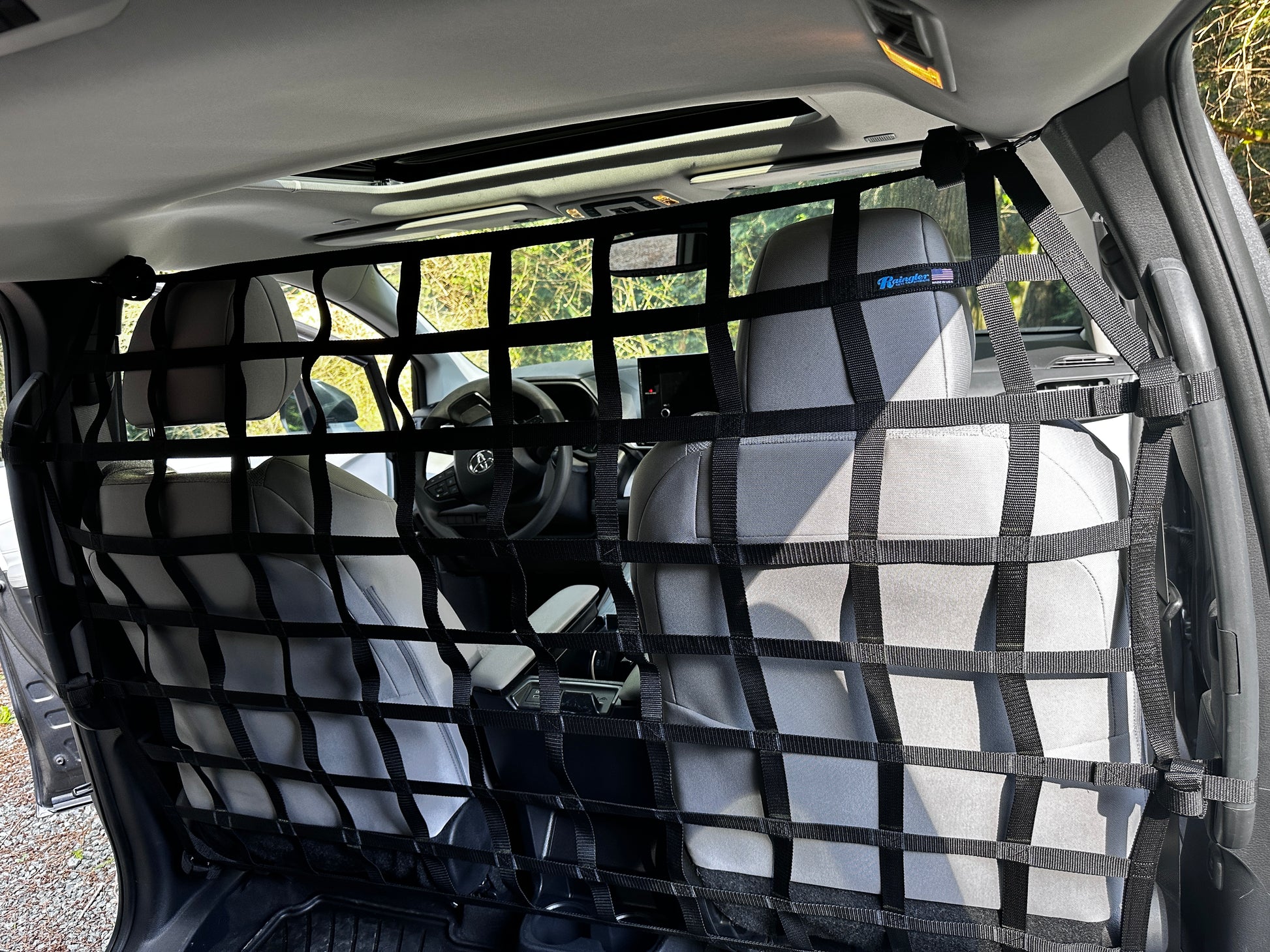 2021 - Newer Toyota Sienna Behind Front Seats Barrier Divider Net-Raingler