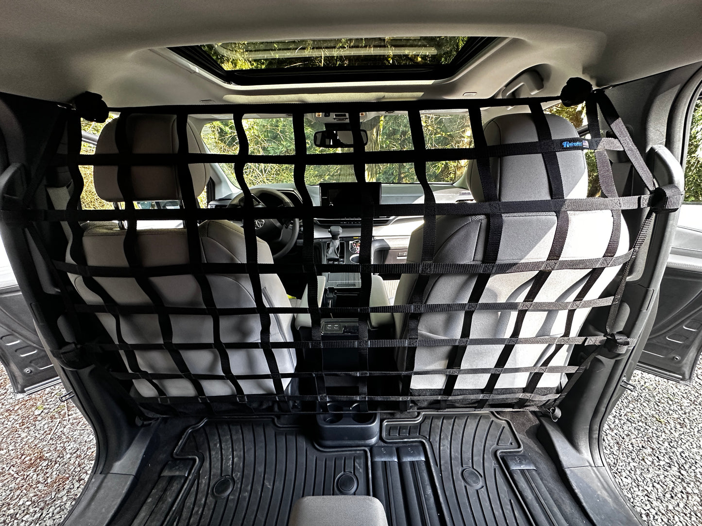 2021 - Newer Toyota Sienna Behind Front Seats Barrier Divider Net-Raingler