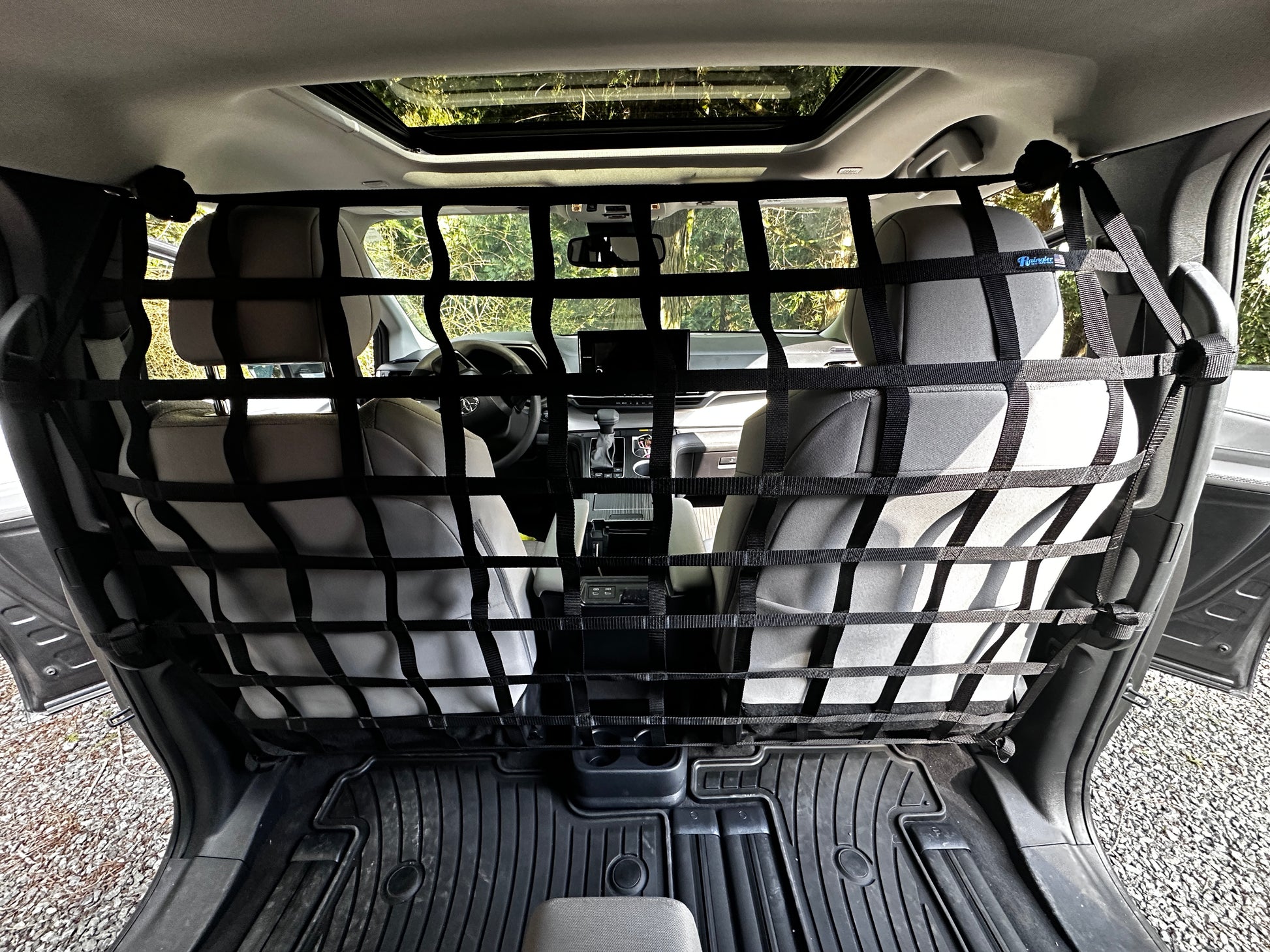 2021 - Newer Toyota Sienna Behind Front Seats Barrier Divider Net-Raingler