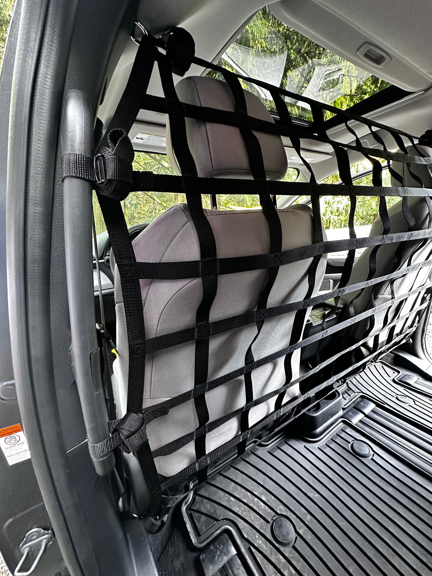 2021 - Newer Toyota Sienna Behind Front Seats Barrier Divider Net-Raingler
