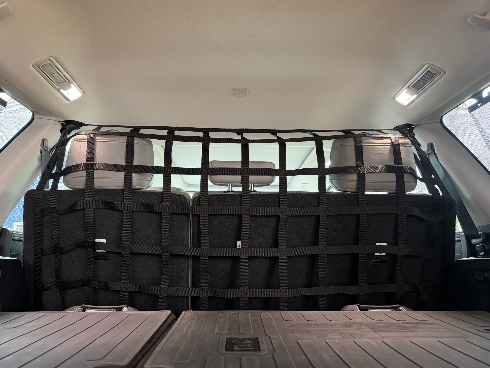 2023 - Newer Toyota Sequoia Behind 2nd Row Seats Rear Barrier Divider Net-Raingler