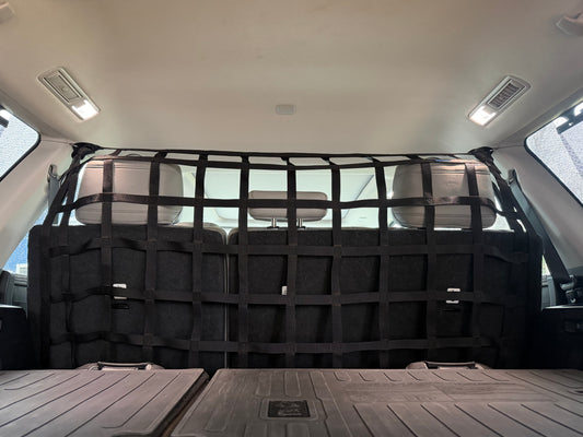 2023 - Newer Toyota Sequoia Behind 2nd Row Seats Rear Barrier Divider Net-Raingler