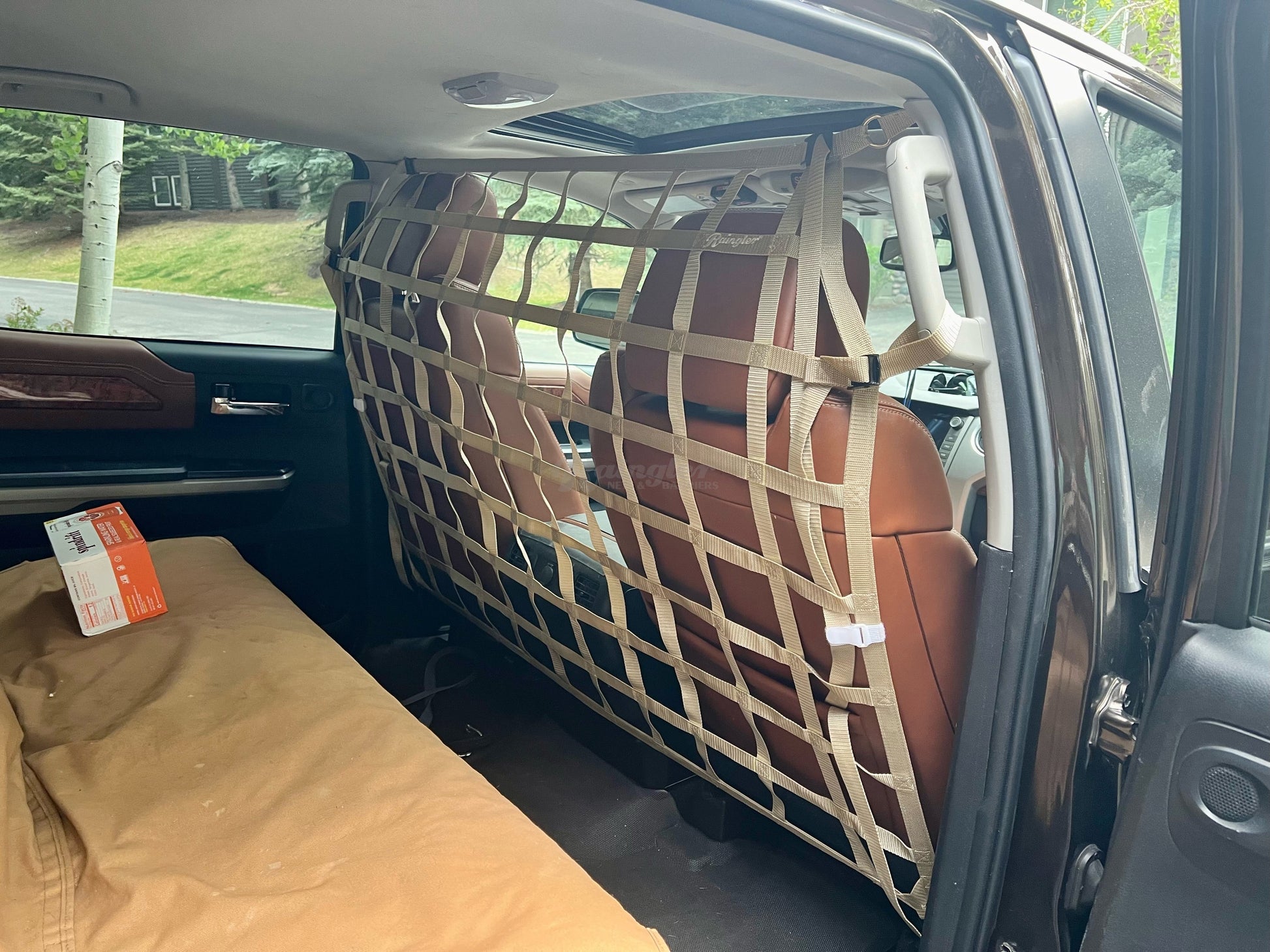 2023 - Newer Toyota Sequoia Behind Front Seats Barrier Divider Net-Raingler