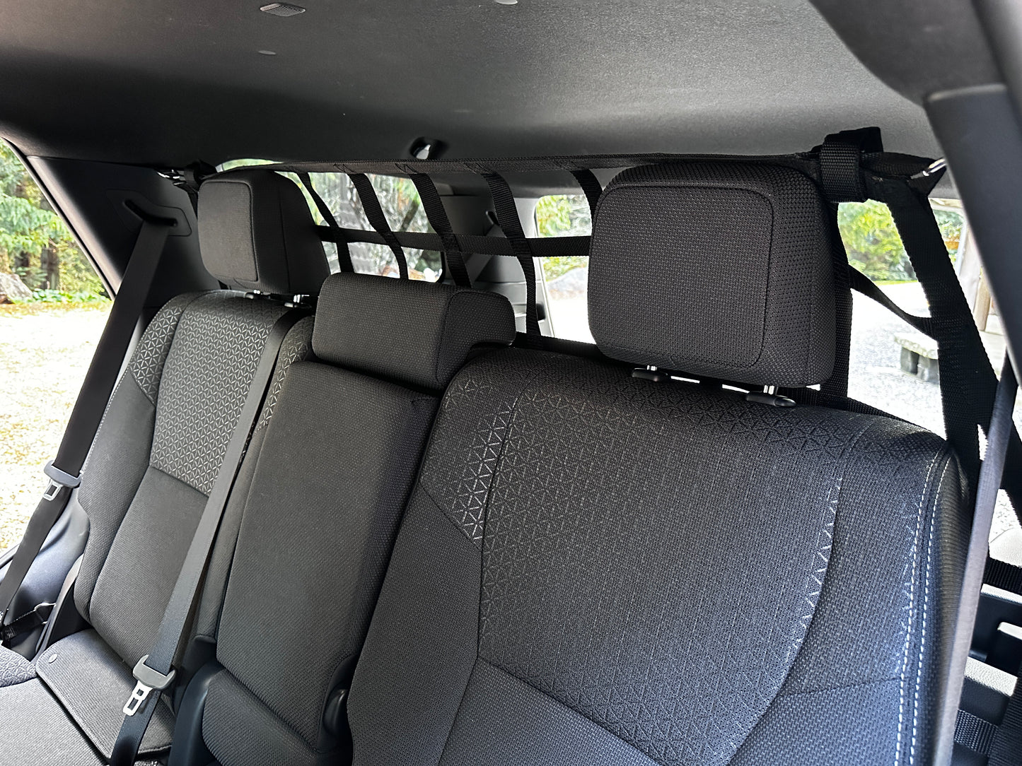 2025 - Newer Toyota 4Runner 6th Gen (N500) Behind 2nd Row Seat To Floor Rear Barrier Divider Net-Raingler