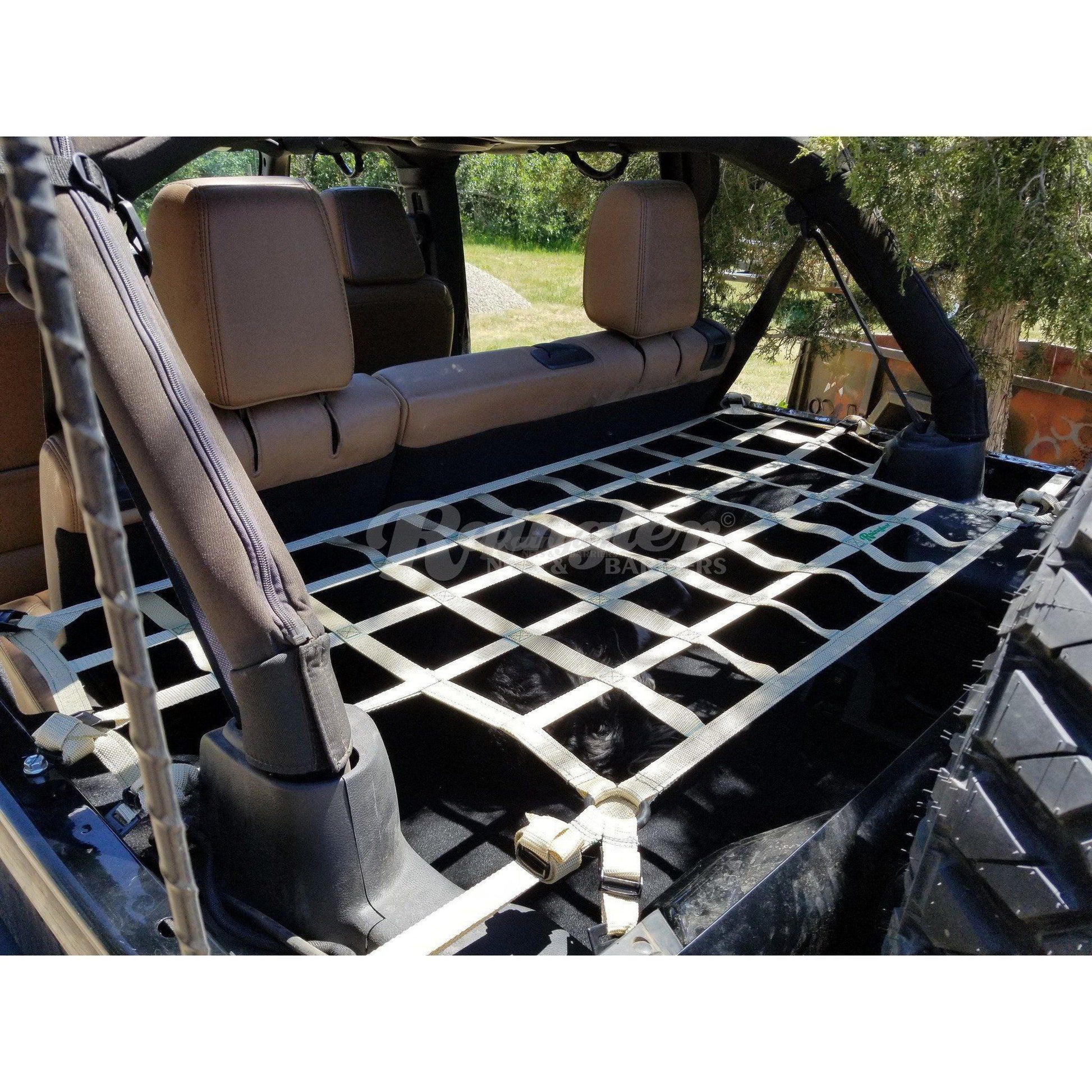 BLEM 2007 - 2018 Jeep Wrangler Unlimited JKU 4 Door Cargo Area Containment and Shelf Net-Raingler