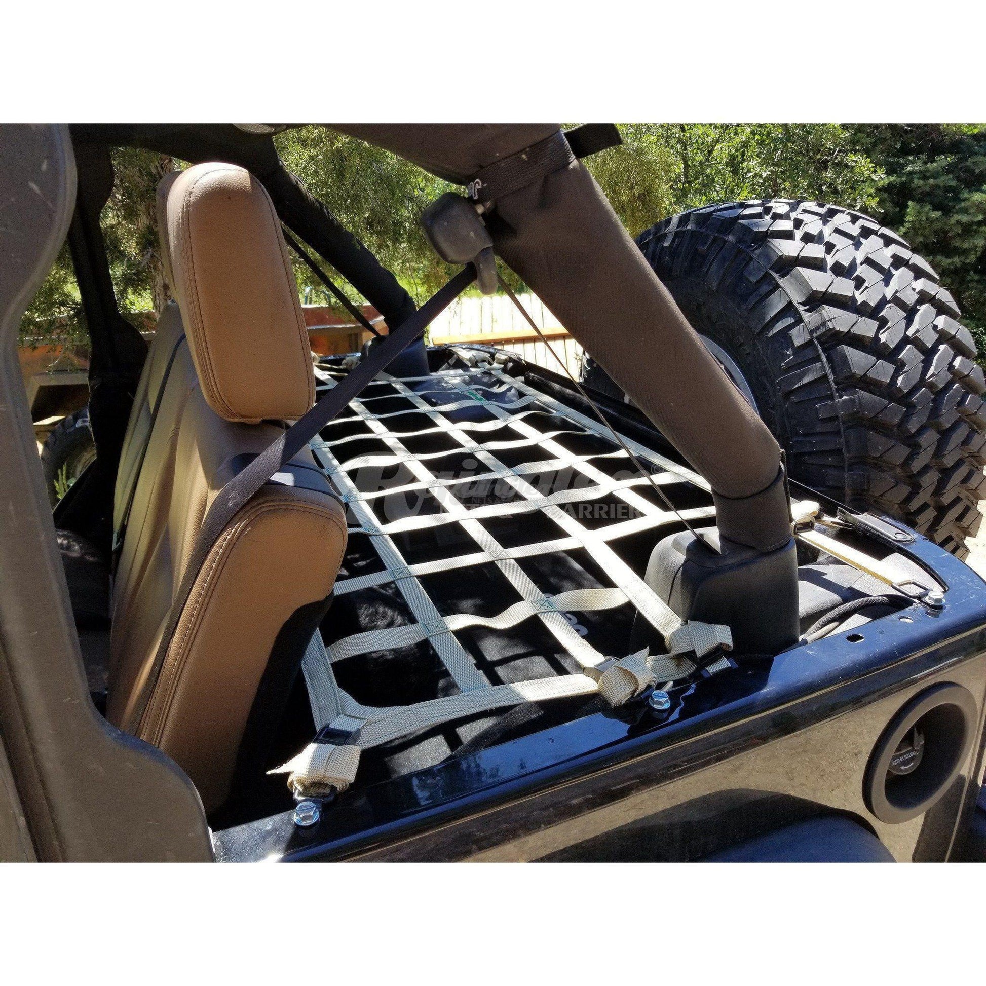 BLEM 2007 - 2018 Jeep Wrangler Unlimited JKU 4 Door Cargo Area Containment and Shelf Net-Raingler