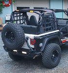 1992 - 2006 Jeep Wrangler YJ / TJ 2" MIL-SPEC Side Window Barrier Nets-Raingler
