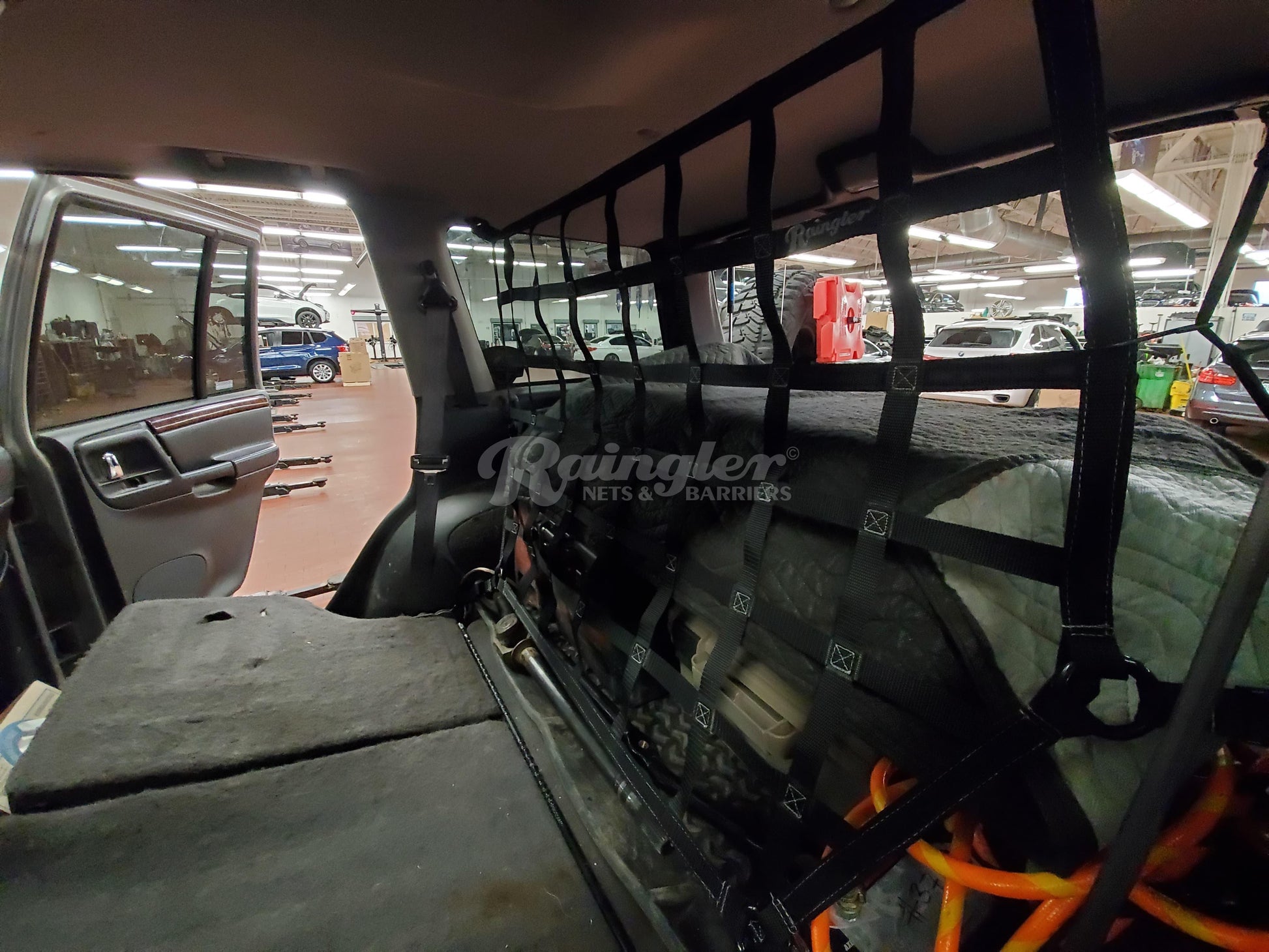 1993 - 2010 Jeep Grand Cherokee ZJ WJ WK Behind 2nd Row Seats Rear Barrier Divider Net-Raingler