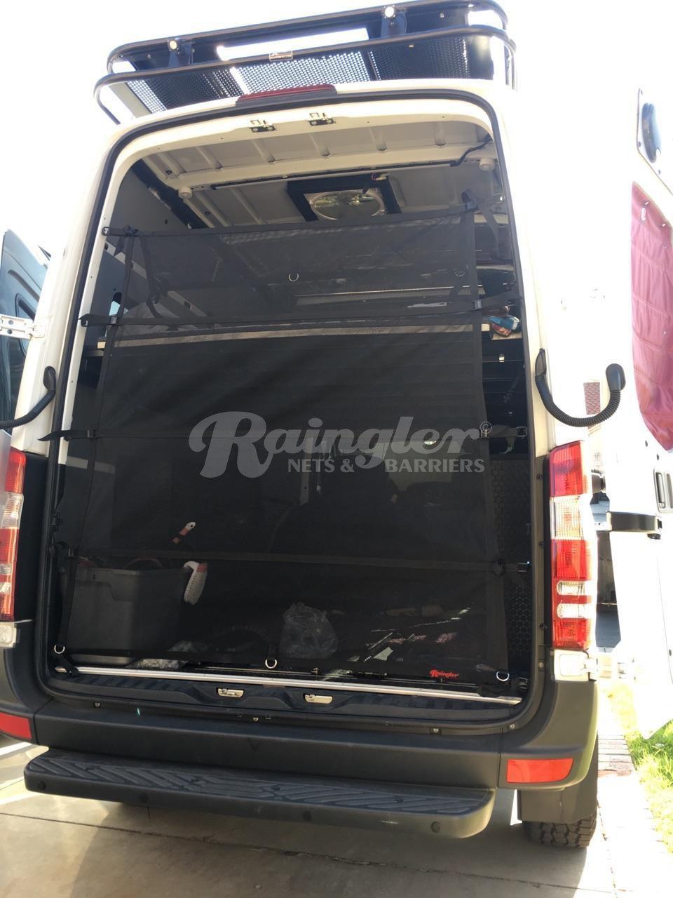 1995 - 2005 Dodge / Ram Sprinter 1st Gen Low Roof Model Rear Barrier Divider Net-Raingler