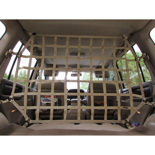 1998 - 2007 Toyota Land Cruiser (J100) Behind Front or 2nd Row Seats Barrier Divider Net - Dual Position