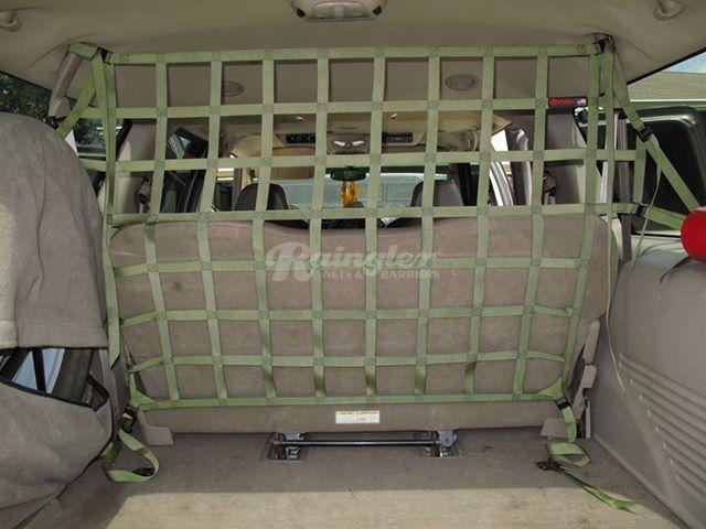 1999 - 2005 Ford Excursion Behind 3rd Row Rear Seat Barrier Divider Net-Raingler