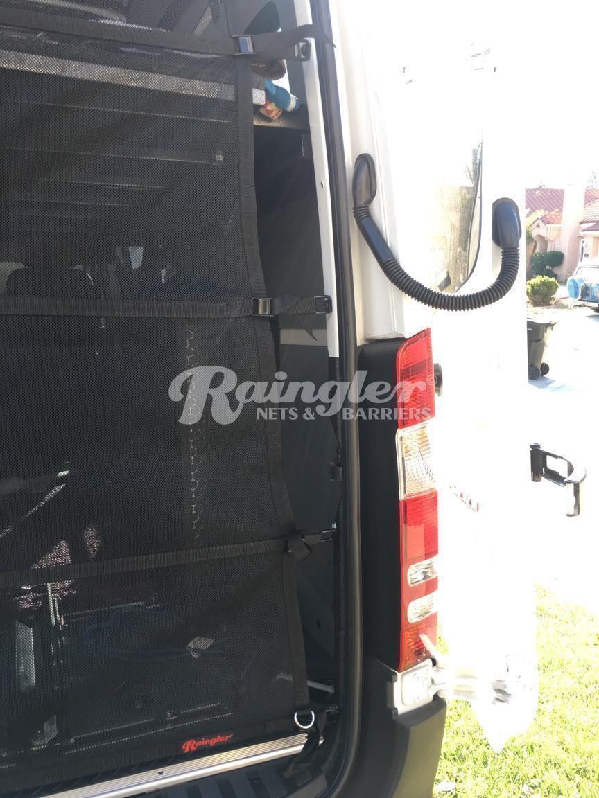 2006 - Newer Sprinter Super High Raised Roof Model Rear Barrier Divider Net-Raingler