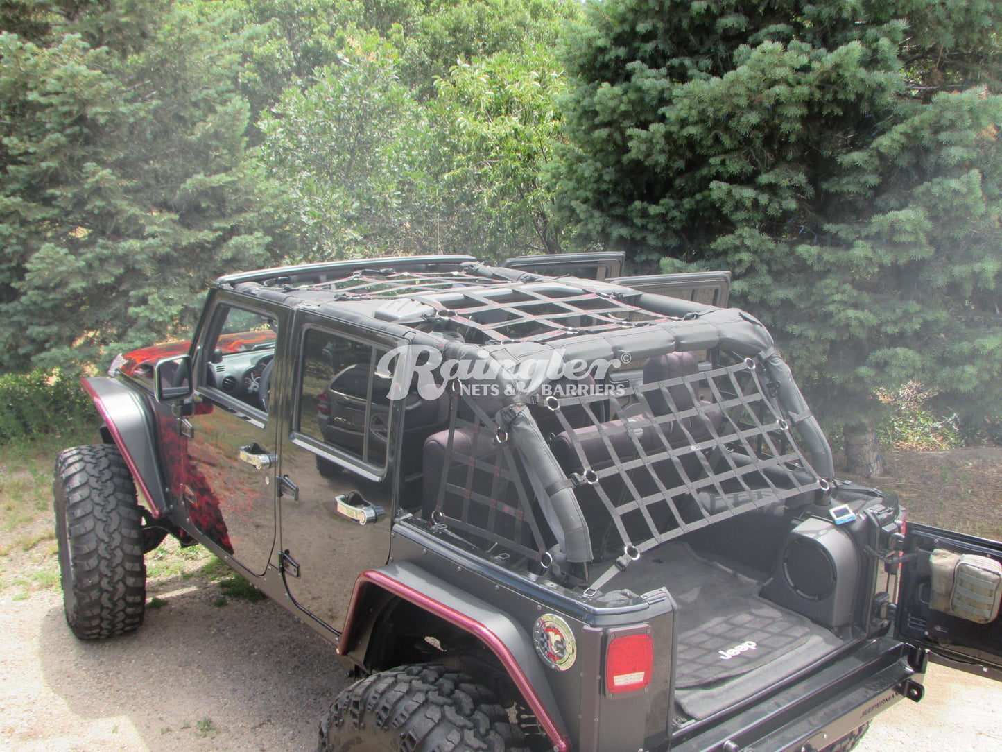 2007 - 2018 Jeep JK JKU Wrangler Cargo Area Ceiling Attic Net-Raingler