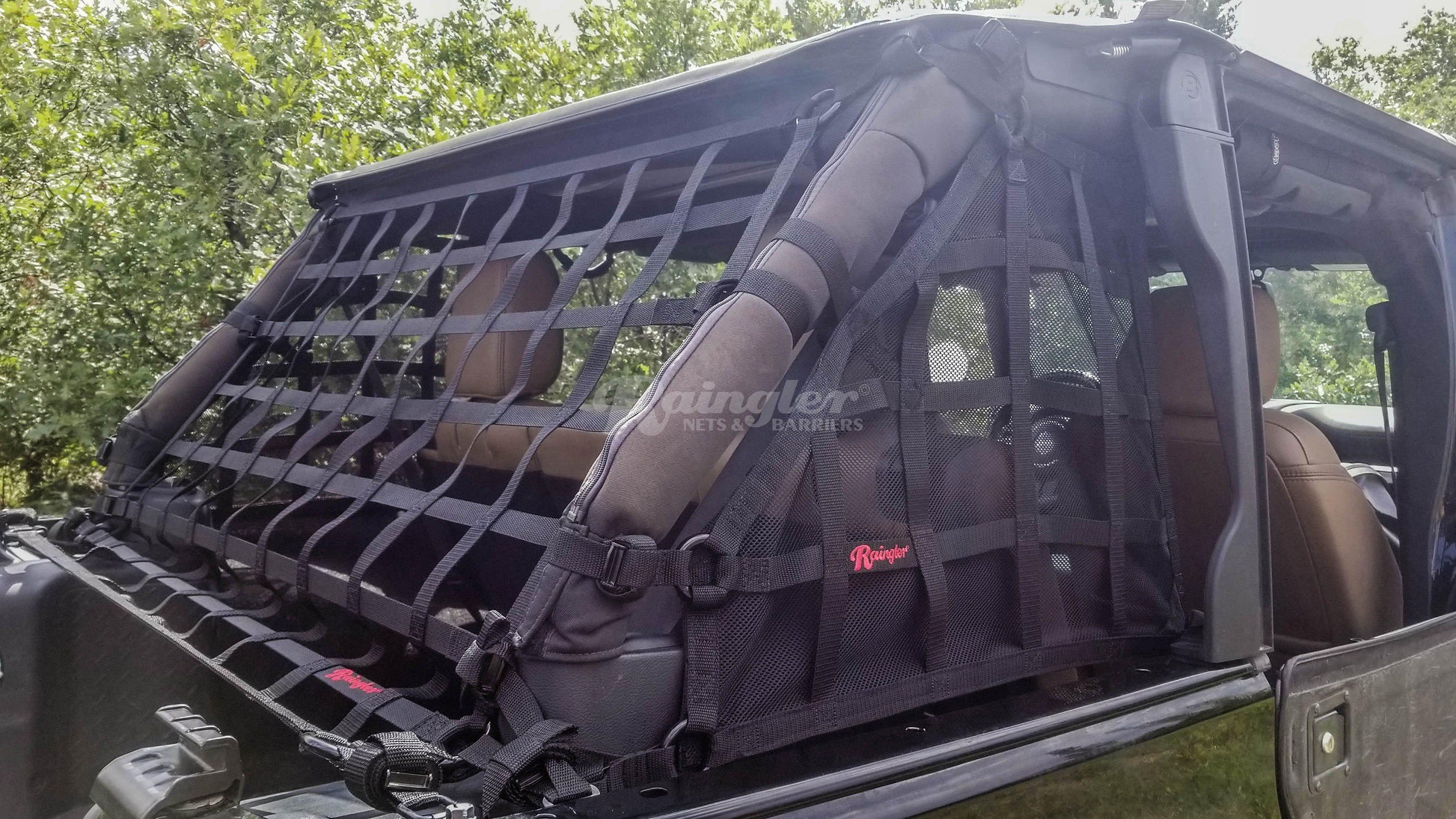 2007 - 2018 Jeep Wrangler JKU 4 Door 3 Piece Net System-Raingler
