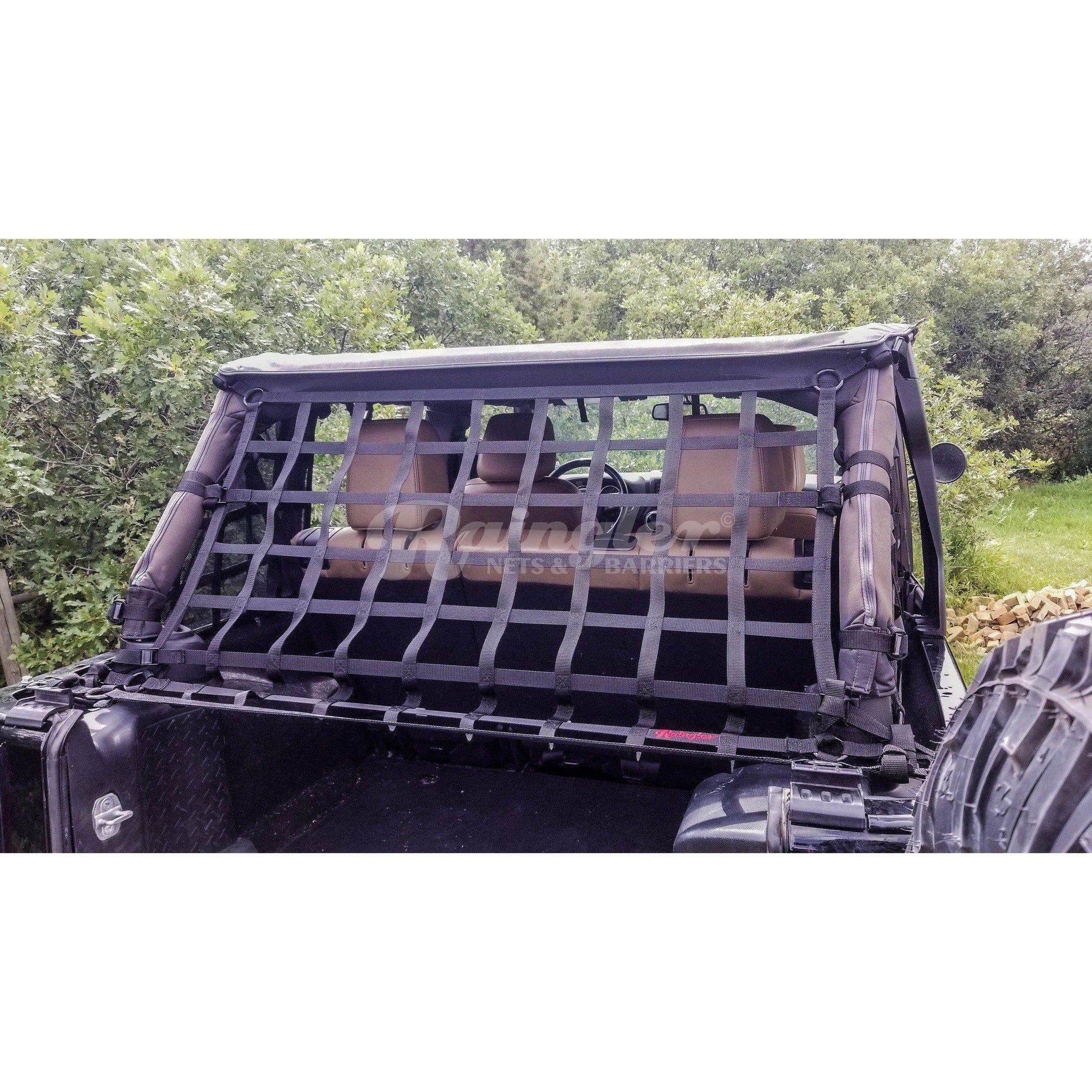 2007 - 2018 Jeep Wrangler Unlimited JKU 4 Door Back Window Net-Raingler