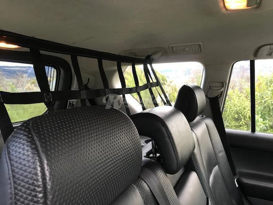 2010 - Newer Toyota Land Cruiser Prado (J150) Behind 2nd Row Seats Rear Upper Half Barrier Divider Net-Raingler