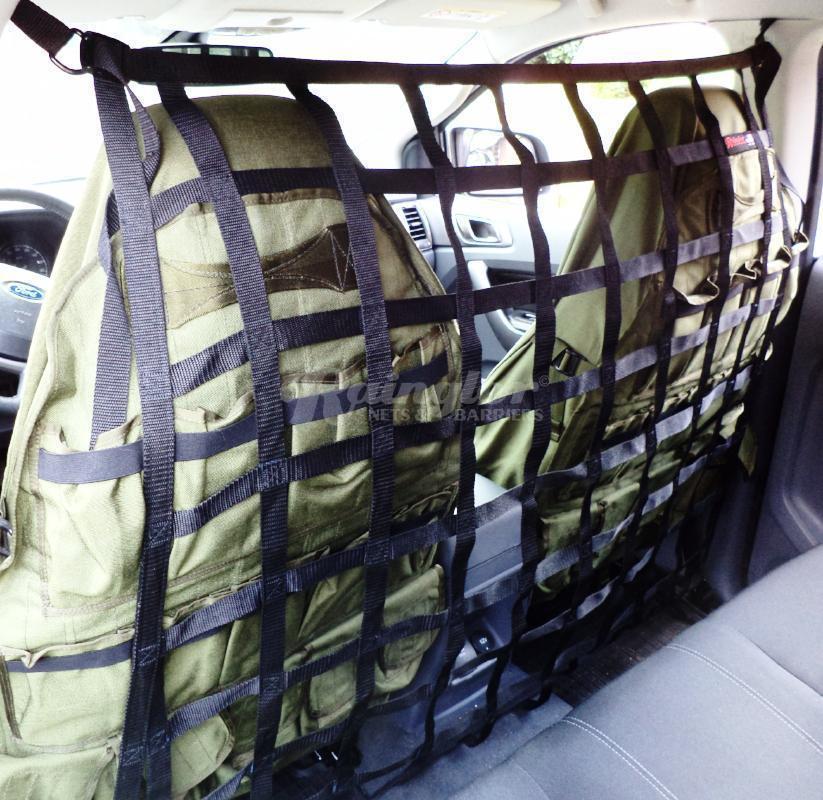 2012 - 2018 Ford Ranger Crew Cab Behind Front Seats Barrier Divider Net