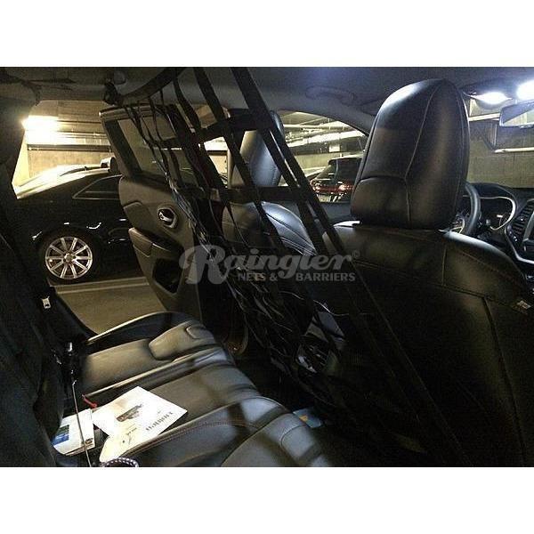 2014 - Newer Jeep Cherokee (KL) Behind Front Seats Barrier Divider Net-Raingler