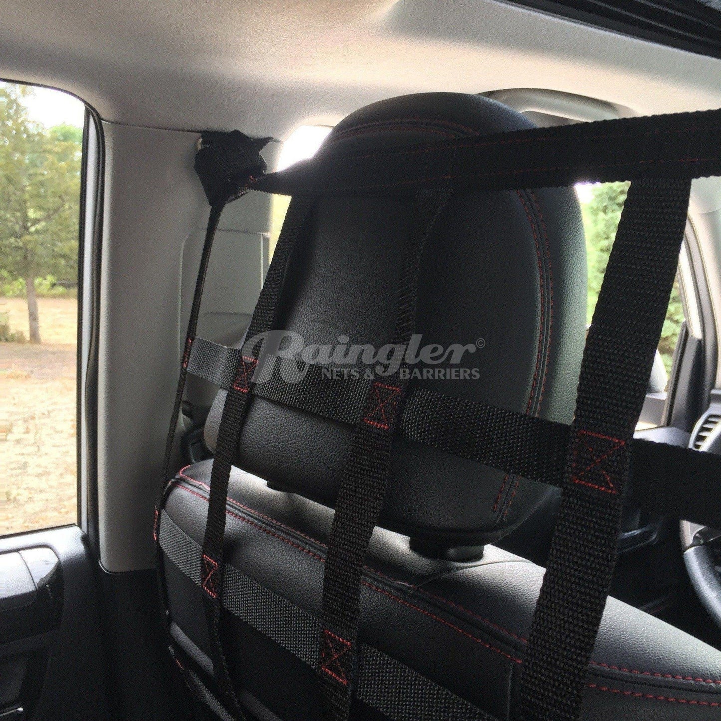 2014 - Newer Nissan Rogue and X-Trail (*not Nissan Rogue Select) Behind Front Seats Barrier Divider Net-Raingler