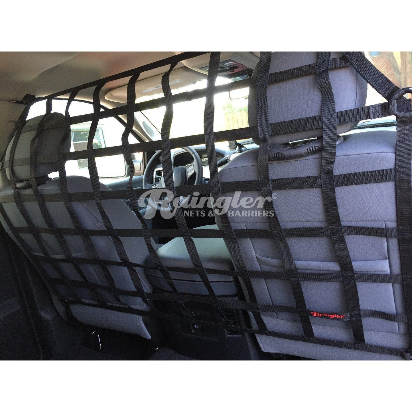 2015 - Newer Ford F150 / Raptor Extended Cab Behind Front Seat Barrier Divider Net-Raingler