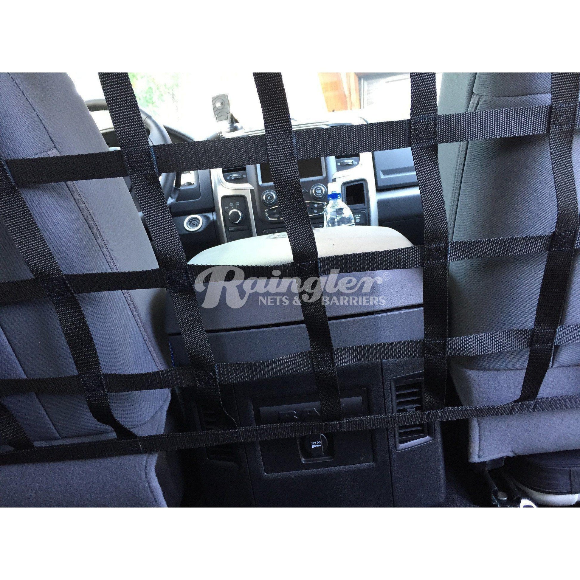 2015 - Newer Ford F150 / Raptor Extended Cab Behind Front Seat Barrier Divider Net-Raingler