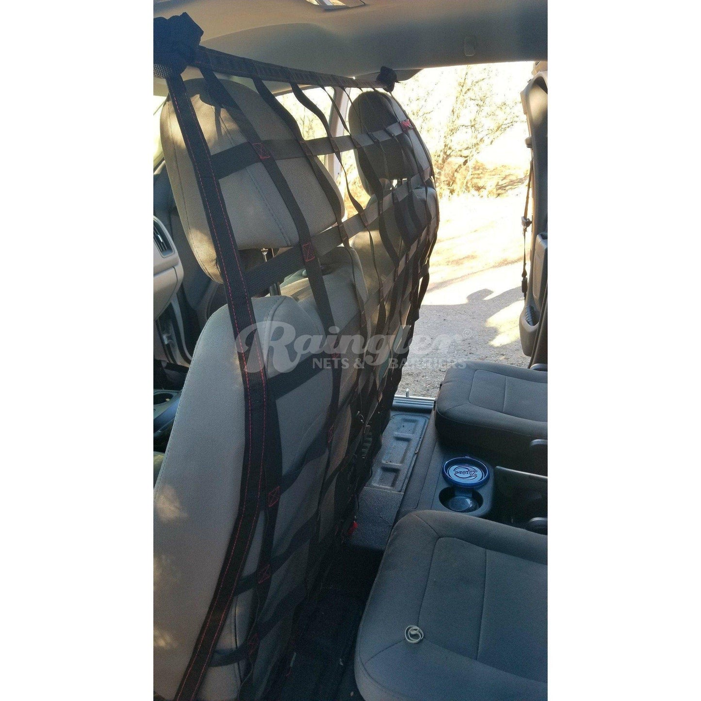 2015 - Newer GMC Canyon Crew Cab Behind Front Seats Barrier Divider Net-Raingler