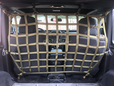 2018 - Newer Jeep Wrangler JL 2 Door Behind Front Seats Full Height Barrier Divider Net